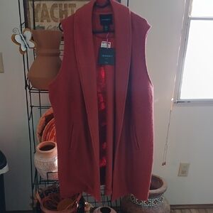 Cynthia Rowley Burnt Orange Color Sleeveless Vest